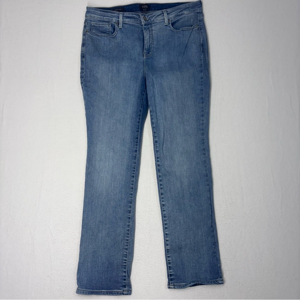 NYDJ Sheri Slim Lift Tuck Tech Light Wash Size 12